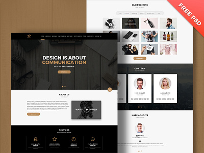 FREE PSD, Multipurpose Landing Page