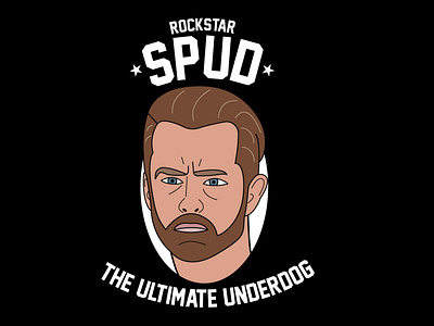 Rockstar Spud aka Drake Maverick design graphicdesign logo prowrestling vector wrestling wwe