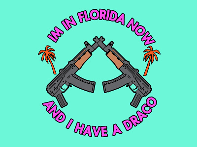 Draco Talks 2a drado firearm freedom graphic design gun illustration logo usa vector