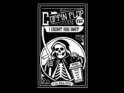 Coffin Flop comedy design graphic design i think you should leave itysl logo netflix reaper skull spooky tim robinson