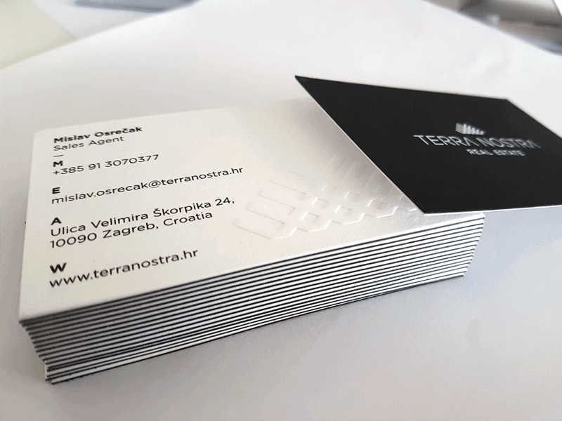 Business card - Terra Nostra basic black branding business card card identity minimal print white