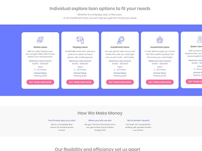 Loan Landing page design