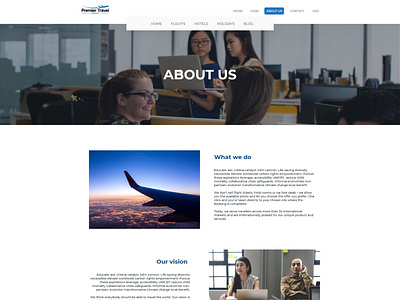 About us page design