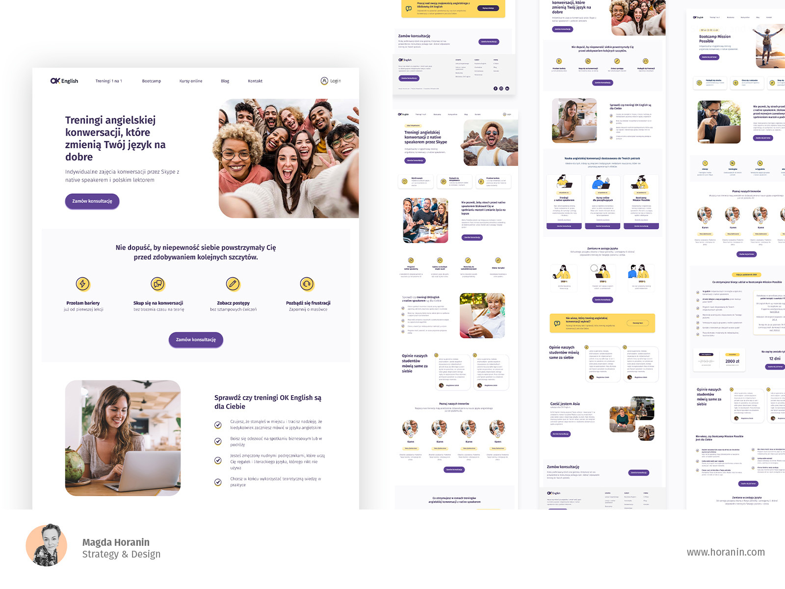 OKEnglish: Website Design by Magda Horanin on Dribbble