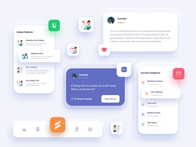 Testbook Select UI Component branding course design design app education icons illustration learning learning app learning management system learning platform online online course online education online learning testbook testbook select ui ux web