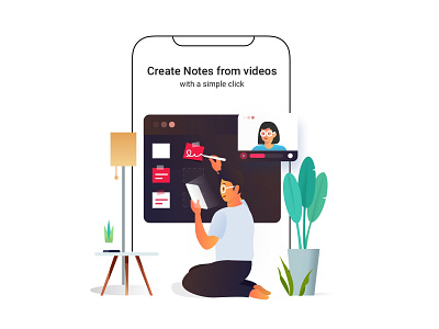 Create Notes create notes illustration job job preparation online online education online learning preparation testbook vector