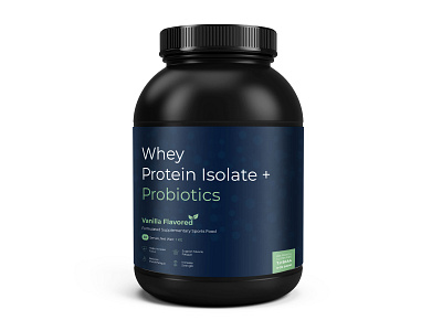 Whey Protein Isolate+Probiotics design illustration label design packaging probiotics vector whey protein whey protein isolate