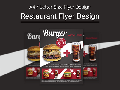 Restaurant Flyer Design branding business flyer design catalog corporate flyer design design flyer flyer design flyer presentation graphic design handout leaflet modern flyer design one pager phamphlet poster real state flyer design restaurant flyer ui