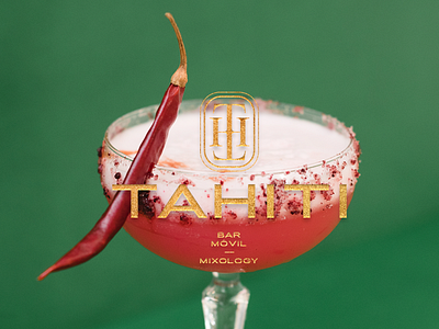 TAHITI Bar Móvil - Mixology branding design graphic design logo typography