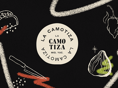 LA CAMOTIZA branding design graphic design illustration logo typography