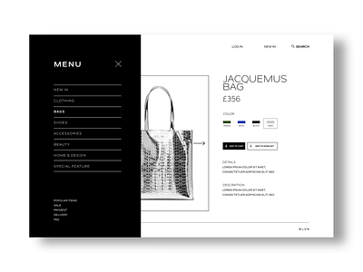 ELVN / Web design branding design fashion graphic design ux web