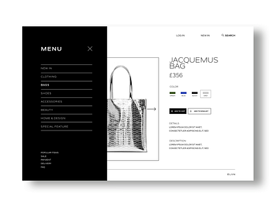 ELVN / Web design