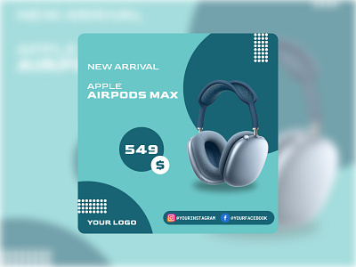 Social Media Design | Instagram Post | HeadPhone-Social Me | Ads ads app banner branding design graphic design illustration logo ui vector