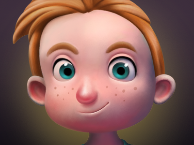 Redhead art boy character cute digitalart illustration personage redhead