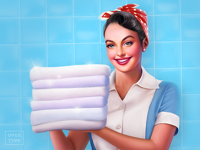 Pinup girl beauty digitalart girl illustration pinup pinupgirl washwoman