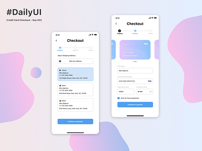#DailyUI | Credit Card Checkout - Day 002 branding design design inspiration ui