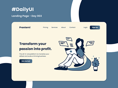 #DailyUI | Landing Page - Day 003 branding design design inspiration graphic design landing page ui user experience design ux design