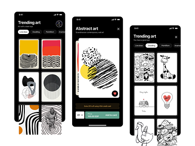 Trending art 3d animation app app design art basket card cards graphic design illustration interaction ui ui design