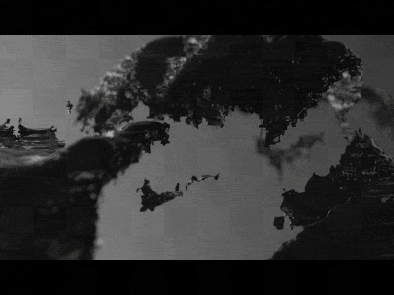 WHERE Teaser 02 3d after effects black and white c4d displacement glitch illumination motion graphics smoke turbulence fd