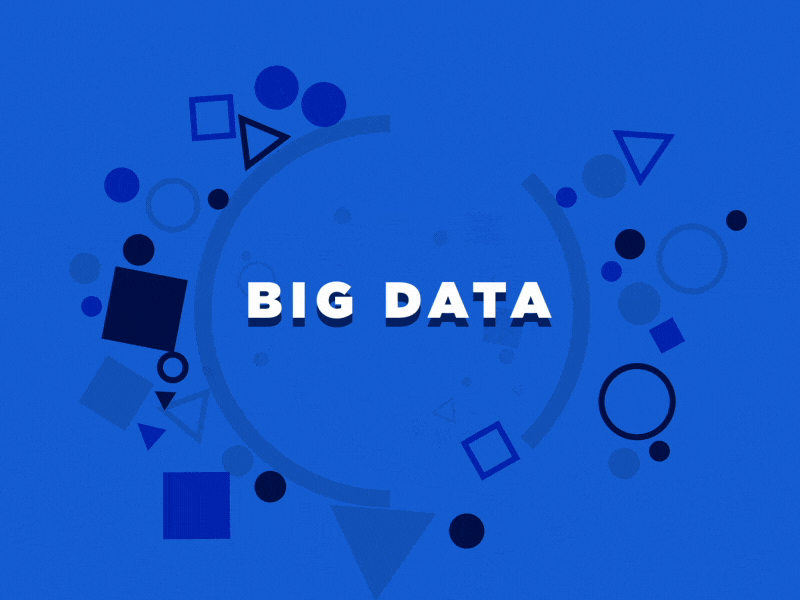 Big Data Explosion 2d after effects animation big data blue data explosion newton physics vector