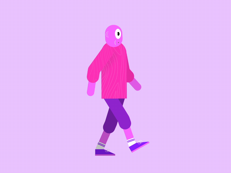 Just Another Walkcycle 2.5d 2d after effects animation character design flat motion rubberhose textures vector walkcycle