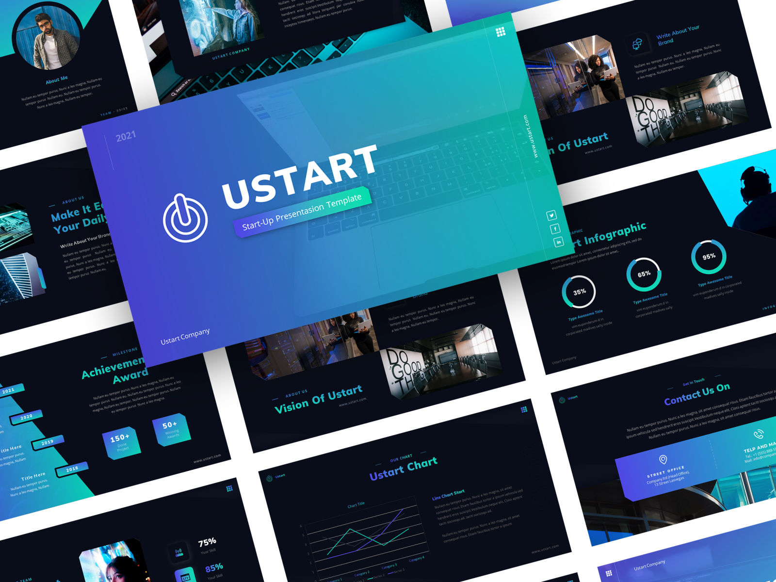 Ustart - Start-Up Presentation Google Slides Template by Pixslides on ...