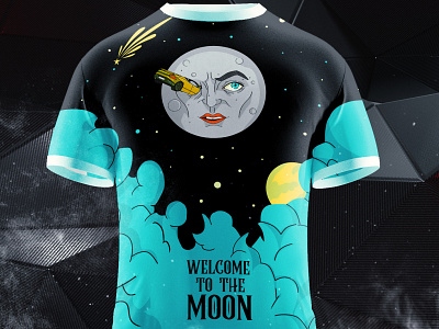 Welcome to the Moon bitcoin blockchain corporate crypto digital illustration print tothemoon