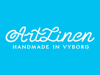 ArtLinen art craft embroidery handmade lettering linen logotype script souvenir textile type