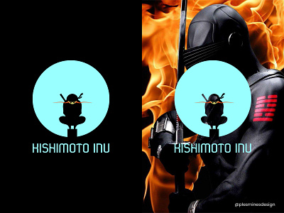 Kishimoto Inu Alternative Logo branding clean crypto design itachi kishimoto inu logo minimalist naruto ninja professional