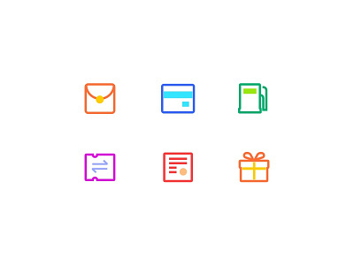 Squared Colored Icon app application buttons icon icons line line style profile sketch square