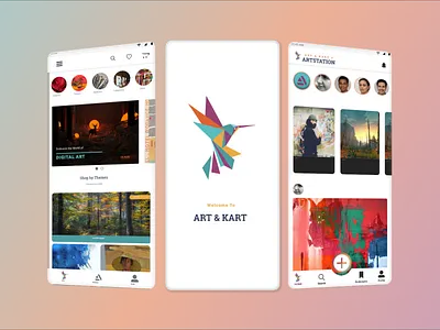Art&Kart: Ideated App Design app branding design logo ui ux