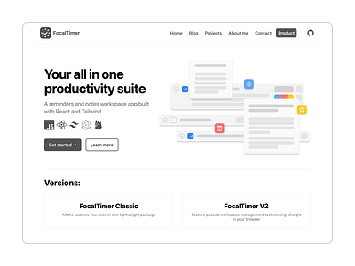 FocalTimer Website Product Page