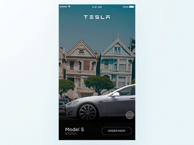 Tesla Model selection Concept app hire interface ios latvia mobile tesla ui ux