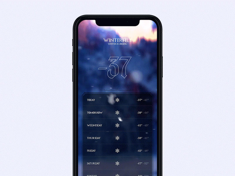 Weather app - Game of Apps