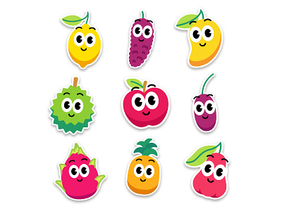Fruit cute app cute design fruit graphic design illustration kawaii logo vector