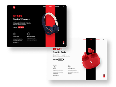 Headphone Landing page