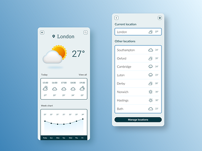 Weather application app design designer figma figma design ui uiux weather