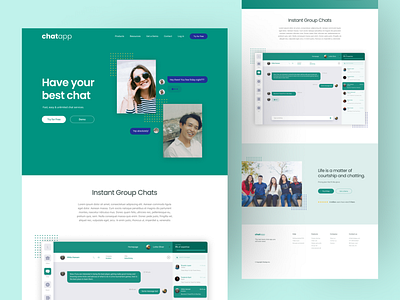 Chatapp landing page