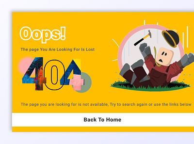 404 Page app dailyui design mobile ui