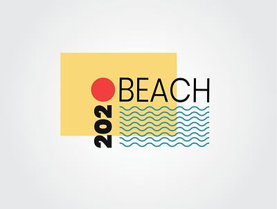sunset logo on the beach branding design graphic design illustration logo photoshop typography vector
