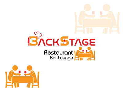 logo name: BackStage Restaurant Bar-lounge graphic design logo