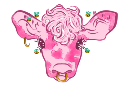 Strawberry milk carton with cute cow Stock Vector  Adobe Stock