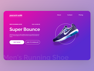 An e-commerce website landing page