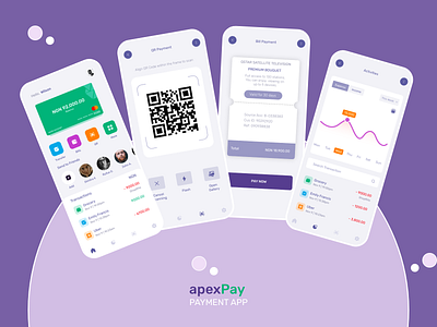 apexPay bank finance fintech green mobile pay payment purple