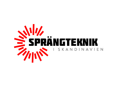 Sprängteknik bomb brand circle dynamite explosion explosive logo sweden