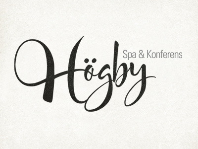 Högby brand handwriting logo script spa typography