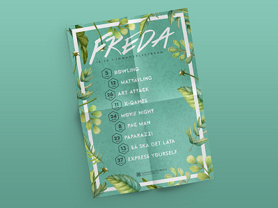 Freda church concept flower flyer immanuel leaf poster
