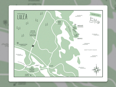 Map of Luleå explore illustration land locations luleå map nature sweden texture tree typography vector