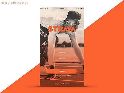 Daily Ui 001# app challenge daily dailyui flat ios iphone running strava ui ux