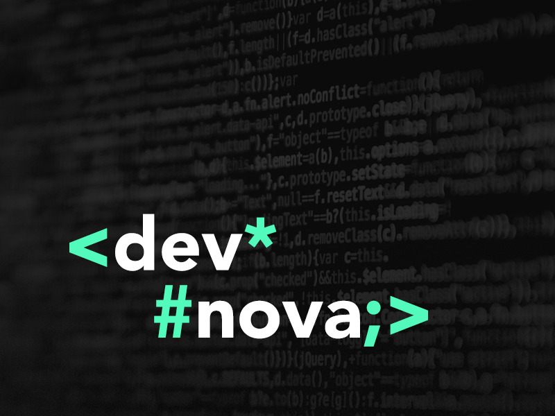 Dev Nova code logo brand branding pin developer identity mark logotype shape